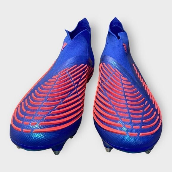 Adidas Predator Edge + Soft Ground Blue Soccer Cleats HO2916 Mens size 10.5 New - Picture 2 of 10